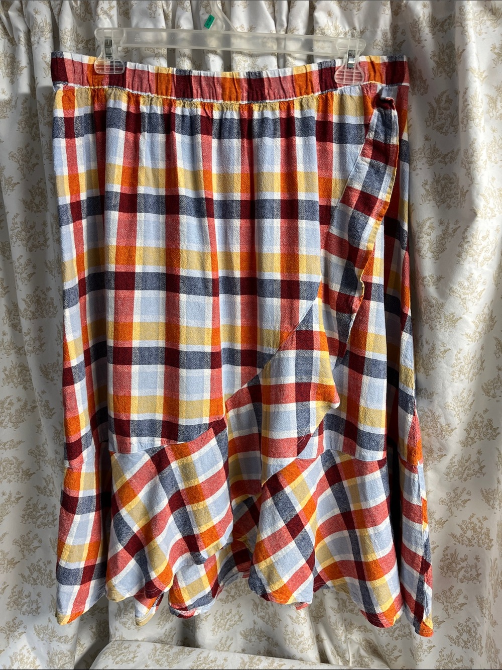 Lane Bryant Red, Yellow & Blue Plaid Skirt